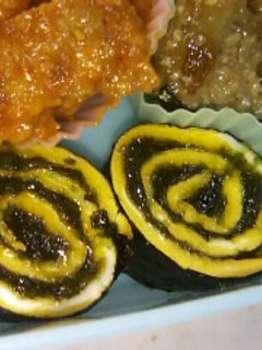 お弁当☆ダブルの海苔でクルクル卵焼き-レシピのメイン写真