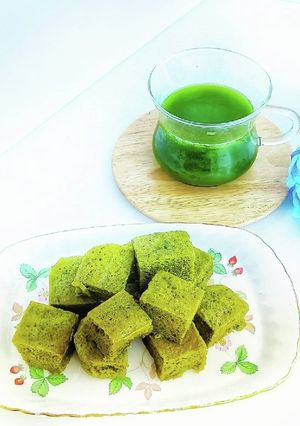 粉茶使用のレンチン4分簡単ケーキ-レシピのメイン写真