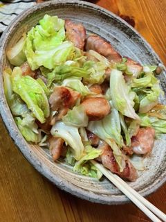 鶏胸肉とキャベツの梅炒め-レシピのメイン写真