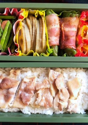 高校生弁当日記（海南飯弁当編）-レシピのメイン写真