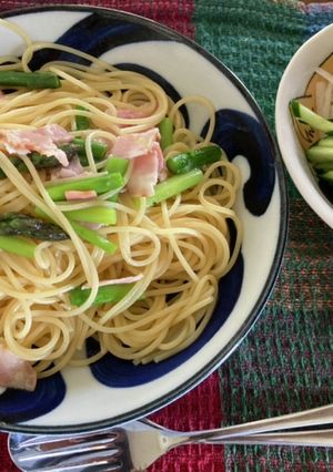 アスパラとベーコンのペペロンチーノ！-レシピのメイン写真