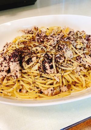 ゆかりと豚肉のパスタ-レシピのメイン写真
