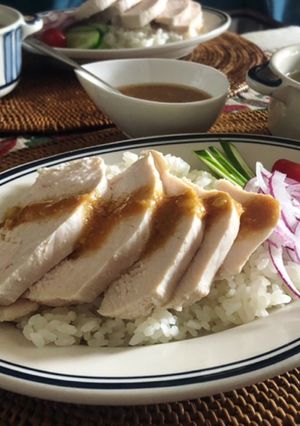 茹で鶏で簡単＊お家の調味料でカオマンガイ-レシピのメイン写真