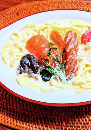 ポトフのクリームスープパスタ-レシピのメイン写真