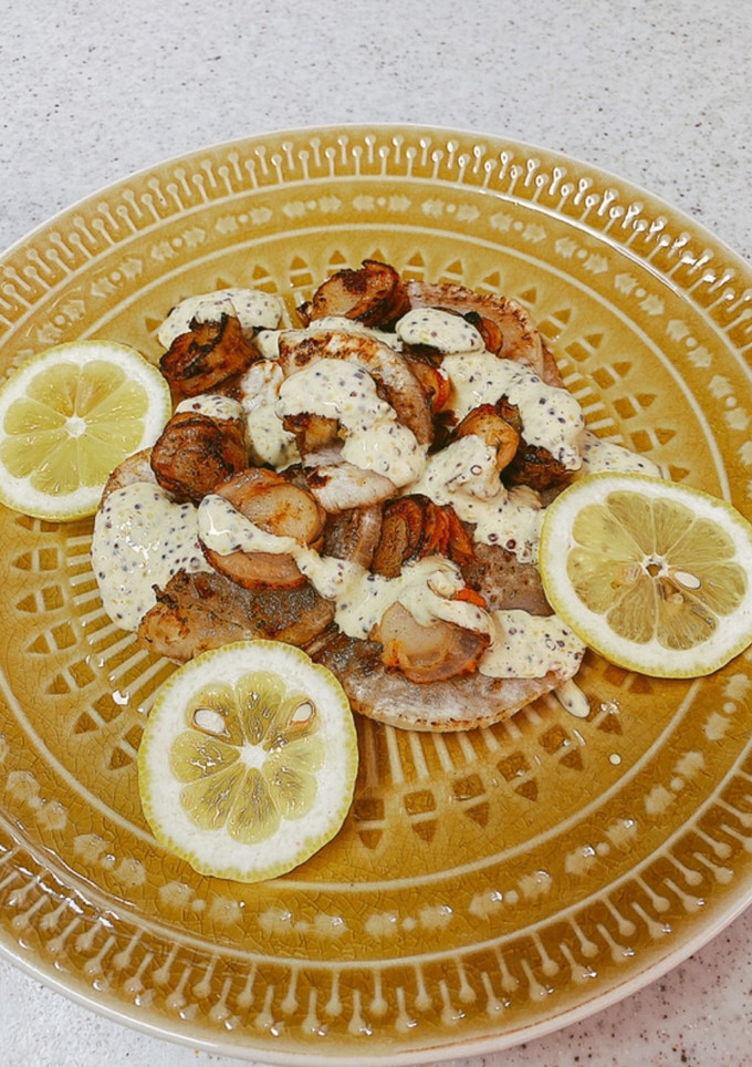 かぶとベビーホタテ焼き♪マスマヨソース-レシピのメイン写真