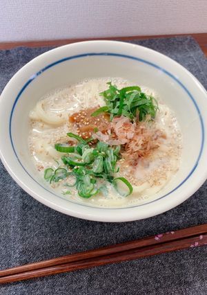 簡単！包丁いらず！梅豆乳うどん-レシピのメイン写真