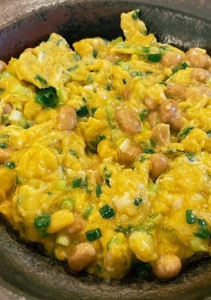 ふわふわ！居酒屋さんの納豆たまご焼き-レシピのメイン写真