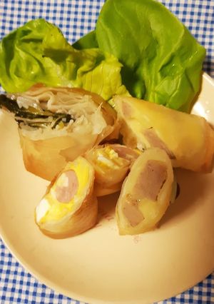 冷蔵庫の残り物で!春巻き三種-レシピのメイン写真