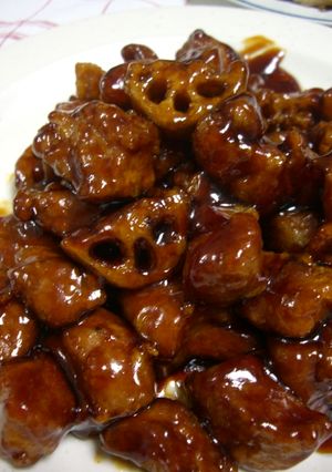 黒酢の酢豚　レンコン入り-レシピのメイン写真