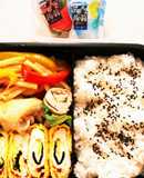 だしのり巻きでんぶ卵　高校男子弁当