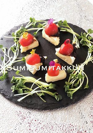 カマンベールと海苔わさびのピンチョス☆-レシピのメイン写真