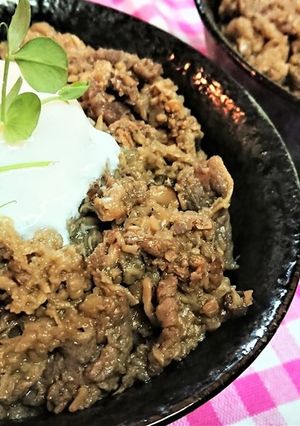 節約！ヘルシー【きのこdeかさまし牛丼】-レシピのメイン写真