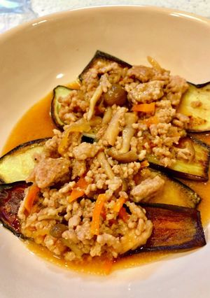 茄子の肉味噌のせ-レシピのメイン写真