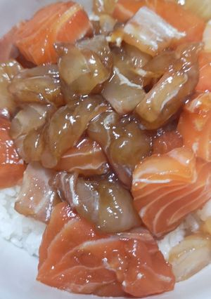 サーモンと鯛の漬け丼˚✩∗*゚⋆。˚✩-レシピのメイン写真