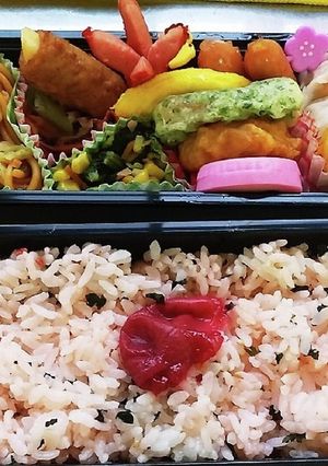 カラフルお弁当♡梅ぼし必須♡-レシピのメイン写真