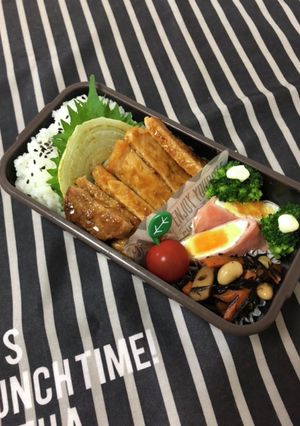 男子高校生弁当6/2豚ロースソテー弁当-レシピのメイン写真