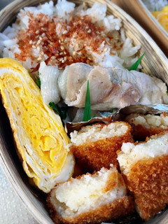 豆苗肉巻き弁当-レシピのメイン写真