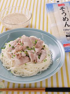 豚しゃぶごまだれそうめん-レシピのメイン写真