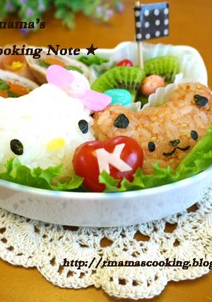 簡単可愛い♪ゆで卵型でキティー弁☆-レシピのメイン写真