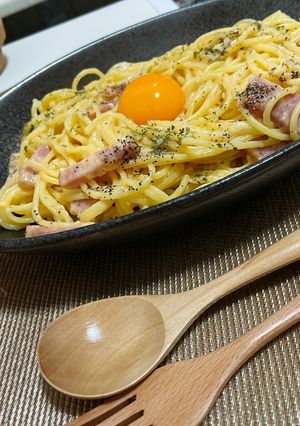 生クリーム不使用なのに濃厚カルボナーラ-レシピのメイン写真
