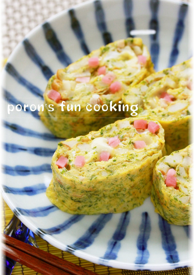 お弁当に☆ちくわチーズと紅生姜の卵焼き♪-レシピのメイン写真