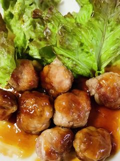 豚コマで 簡単まるめて肉だんご-レシピのメイン写真