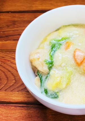 白菜と鶏胸肉のミルク中華風煮込み-レシピのメイン写真