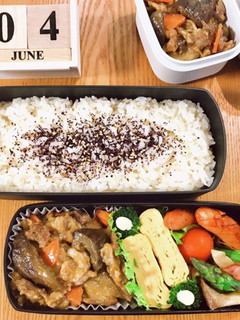 豚肉なすの味噌炒め弁当 21.6.4-レシピのメイン写真