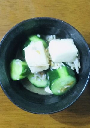 簡単！しらすキュウリ山芋を添えて-レシピのメイン写真