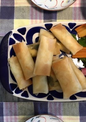ささみ、大葉、チーズの簡単揚げ焼き春巻き-レシピのメイン写真