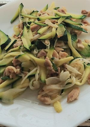 ズッキーニと鶏炒め-レシピのメイン写真