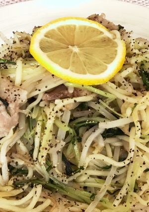 ランチ♡もやし&水菜たっぷり焼きそば-レシピのメイン写真