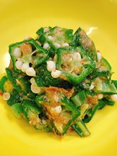 【病院】おくらのおかかあえ【給食】-レシピのメイン写真