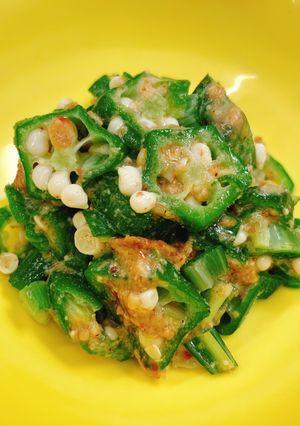 【病院】おくらのおかかあえ【給食】-レシピのメイン写真