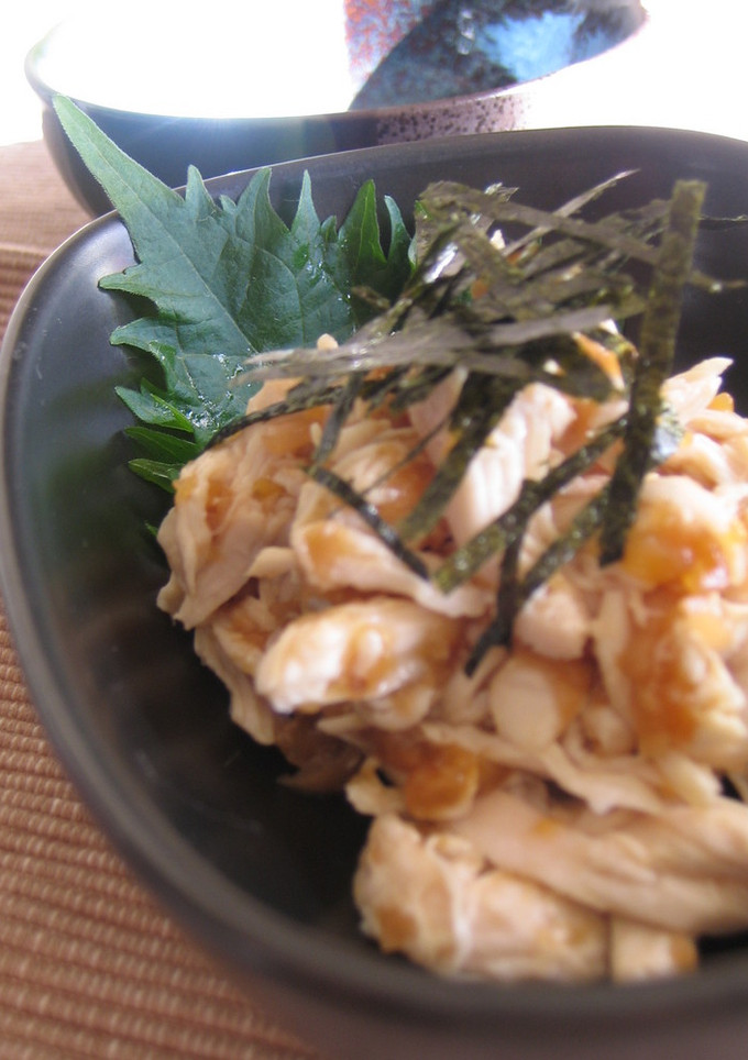 つまみにグ～(*^^)vささみの梅肉和え-レシピのメイン写真