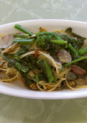 菜の花とあさりのパスタ（透析食）-レシピのメイン写真