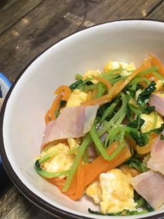 豆苗の彩り炒め-レシピのメイン写真