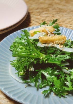 春菊と油揚げのサラダ-レシピのメイン写真