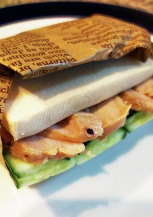 〈低糖質〉チキンサラダの高野豆腐サンド-レシピのメイン写真