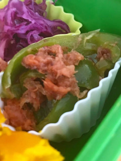 お弁当用☆ピーマンの梅おかか胡麻風味-レシピのメイン写真