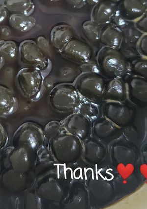 こんにゃくタピオカ黒蜜で♪-レシピのメイン写真