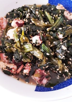 たことほうれん草のゴマ酢の物-レシピのメイン写真
