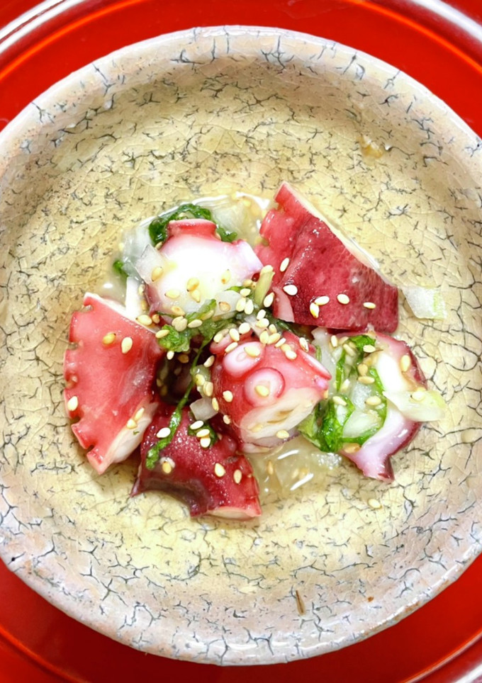 青じそと蛸のごま味噌和え-レシピのメイン写真