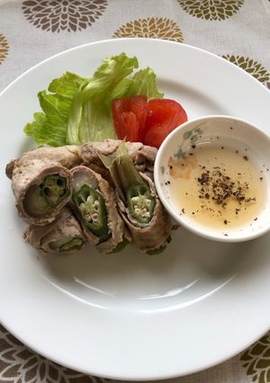 オクラとみょうがの肉巻きレモン風味-レシピのメイン写真