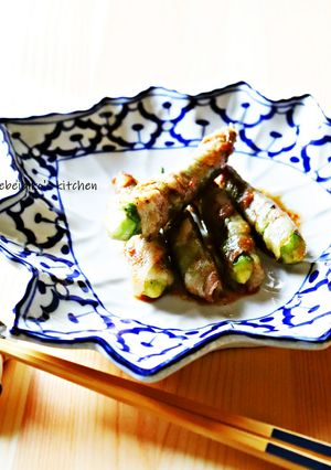オクラの肉巻き＊ハリッサソイソース-レシピのメイン写真