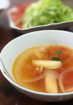 夏場にピッタリ簡単トマトスープ-レシピのメイン写真
