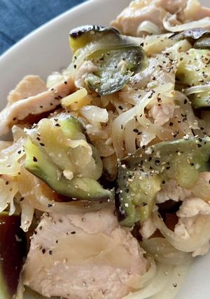 鶏胸肉となすの炒め煮-レシピのメイン写真