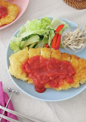 ヘルシー簡単!ミラノ風チキンカツレツ-レシピのメイン写真