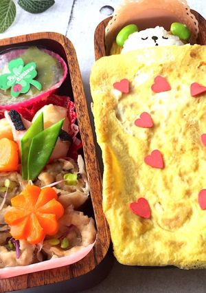 雨月3　ねぼうくまちゃん弁当-レシピのメイン写真