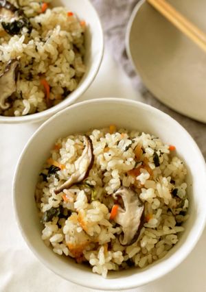 [乾燥総菜で作る]法蓮草おひたしご飯-レシピのメイン写真